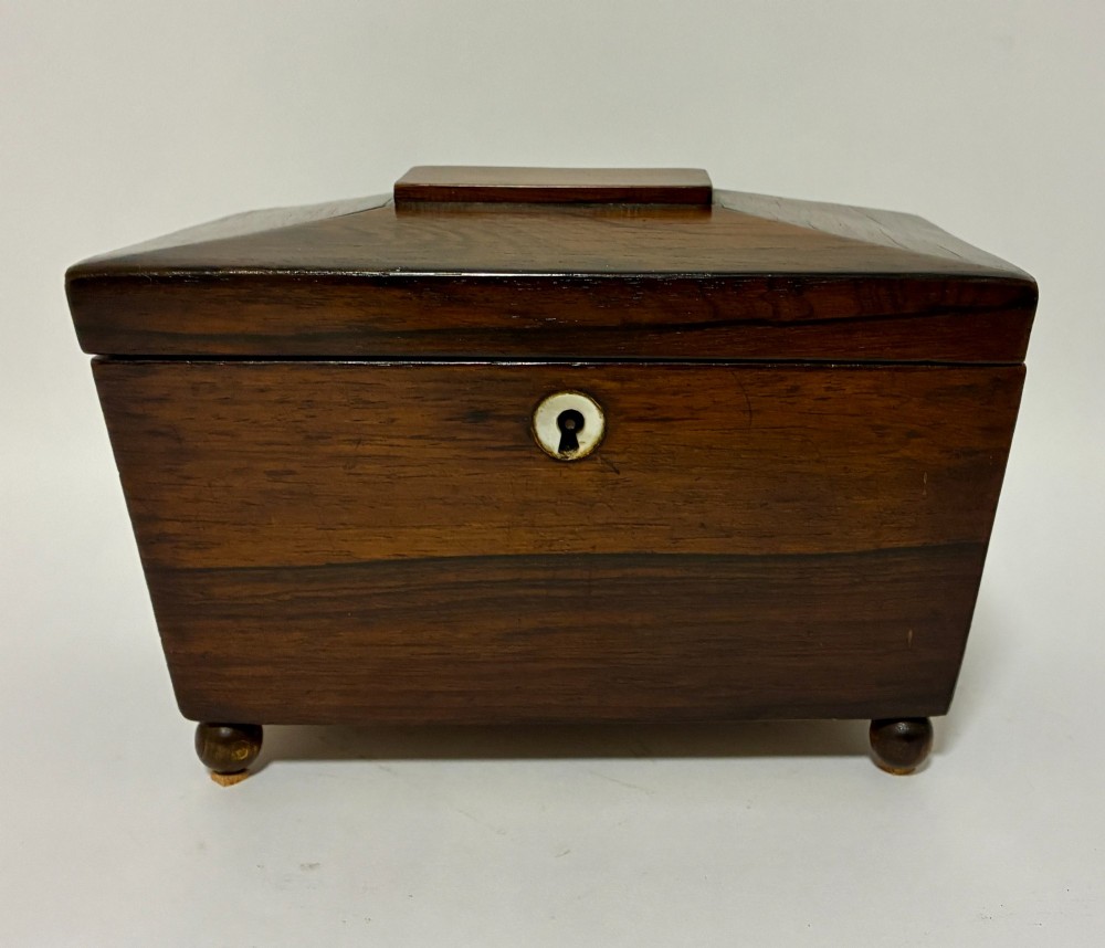 Antique Rosewood Tea Caddy