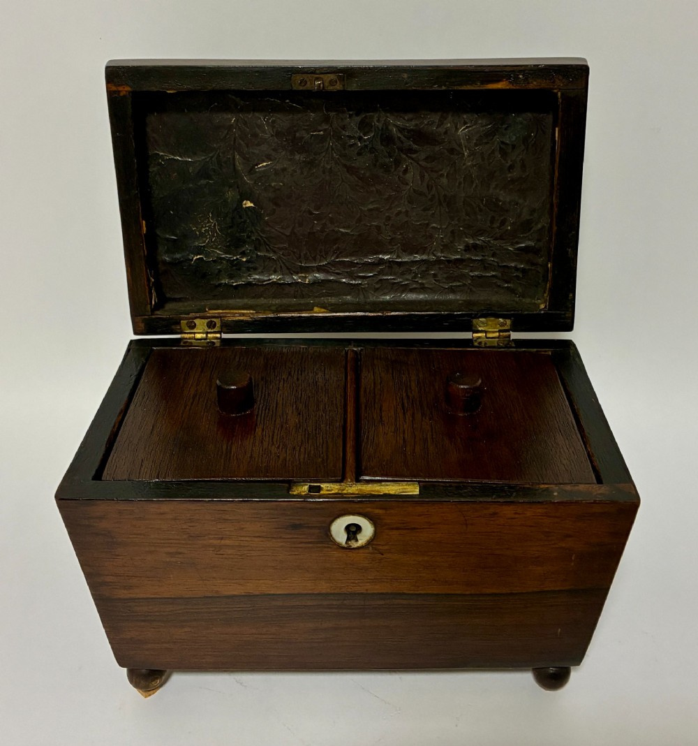 Antique Rosewood Tea Caddy View II