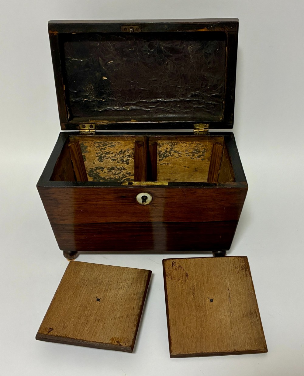 Antique Rosewood Tea Caddy View V