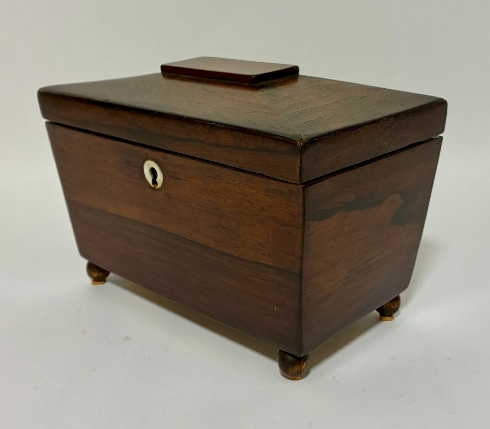 Antique Rosewood Tea Caddy View VII