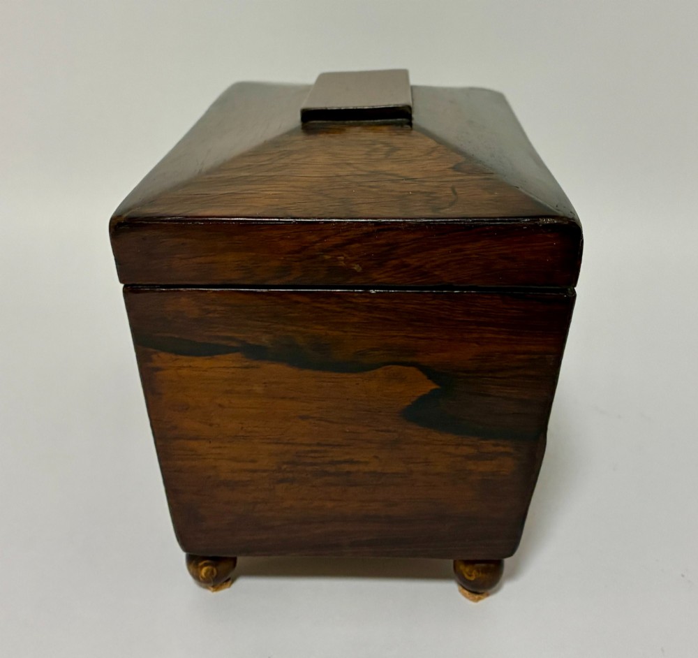 Antique Rosewood Tea Caddy View VIII