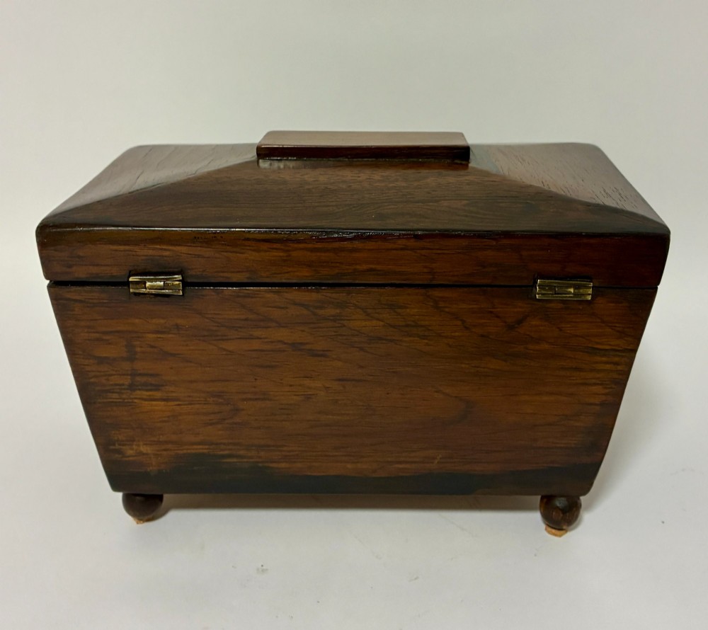 Antique Rosewood Tea Caddy View IX
