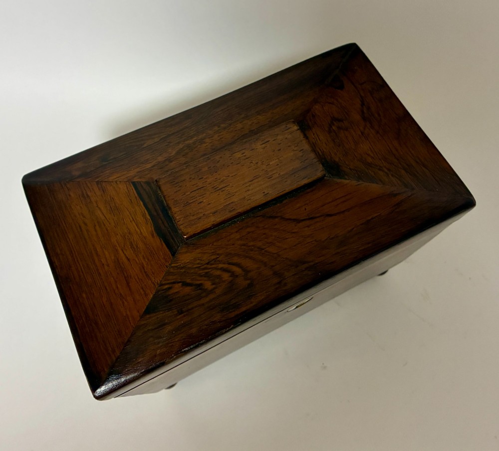 Antique Rosewood Tea Caddy View XII