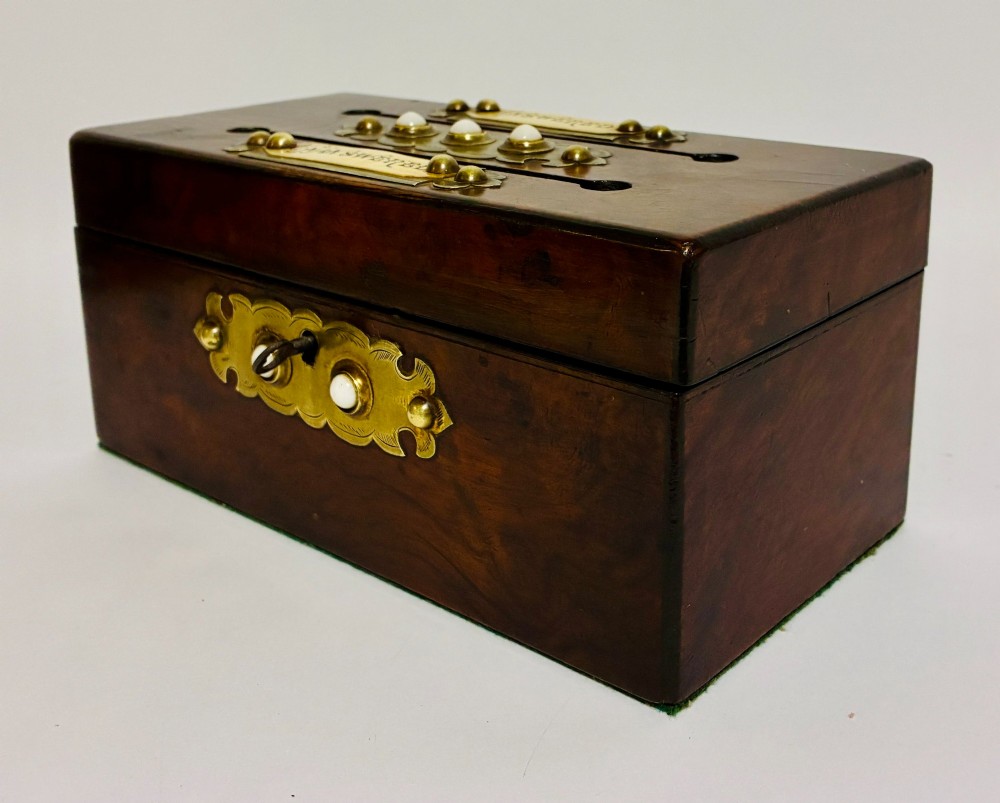 Victorian Walnut Correspondence Box View VII