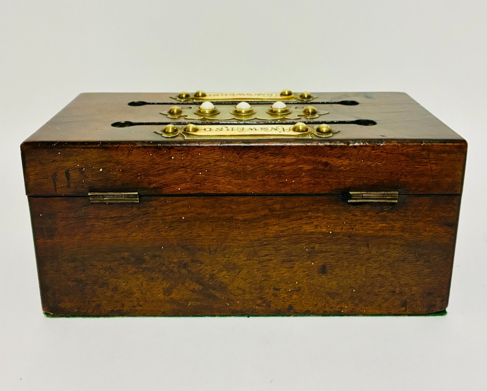 Victorian Walnut Correspondence Box View IX