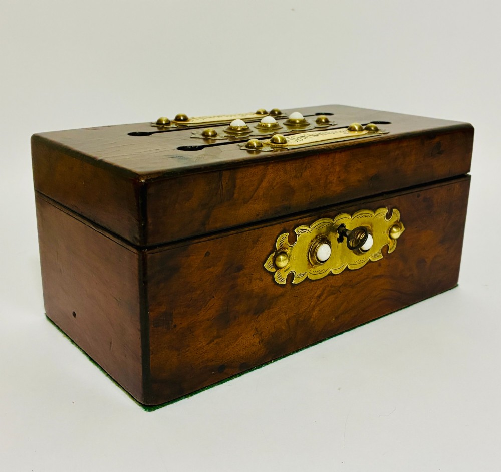 Victorian Walnut Correspondence Box View XI