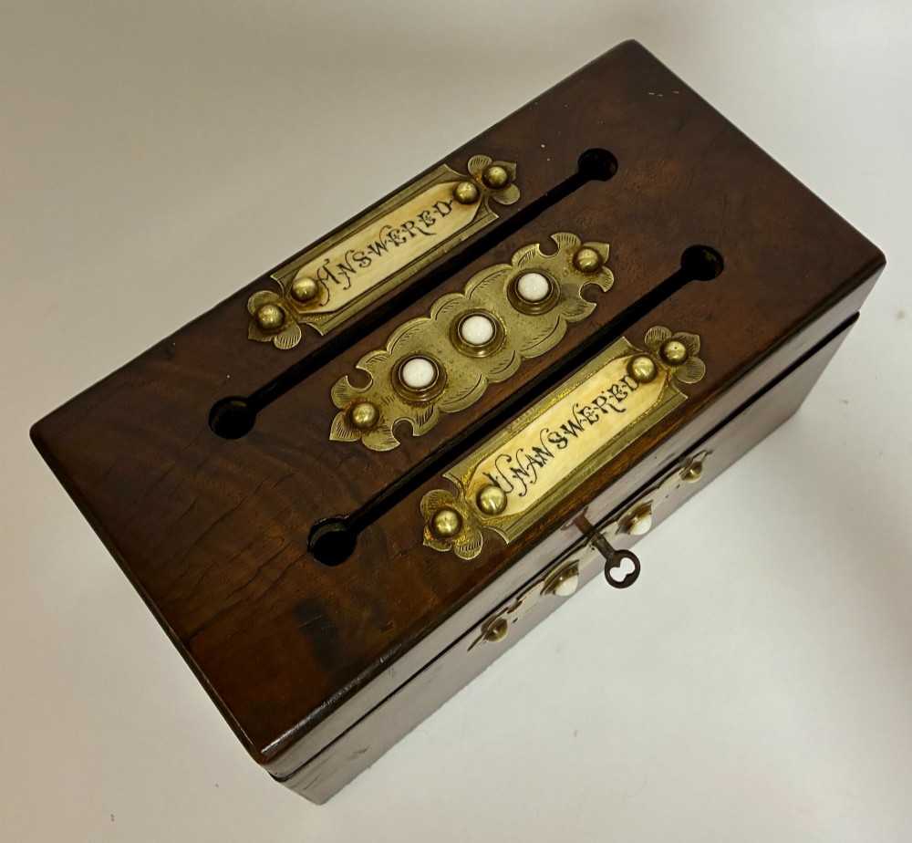 Victorian Walnut Correspondence Box View XII
