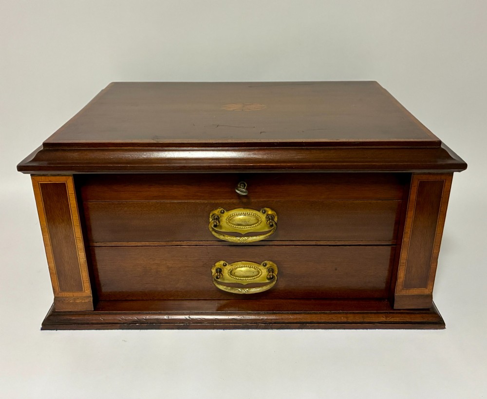 Edwardian Mahogany Inlaid Collector's Box