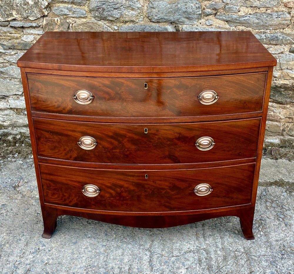 Regency Mahogany Bow Front Chest of Drawers