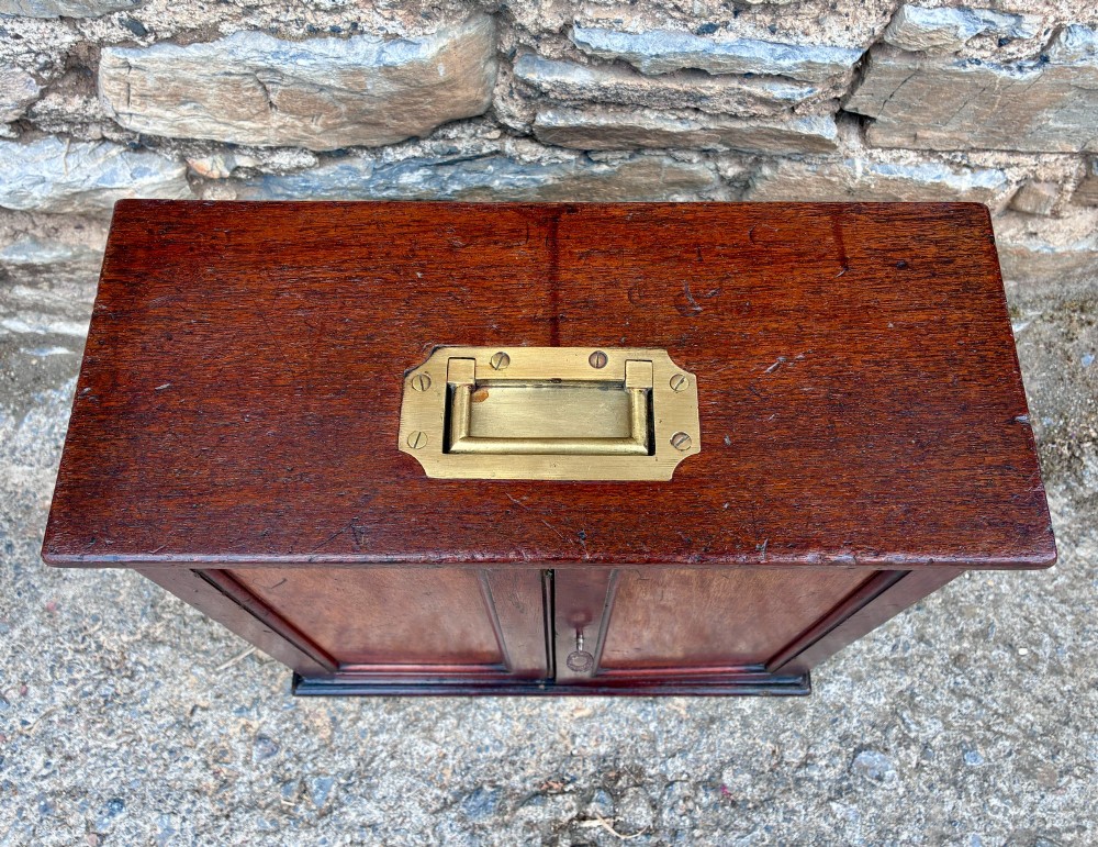 Antique Teak Ship’s Key Cabinet View II