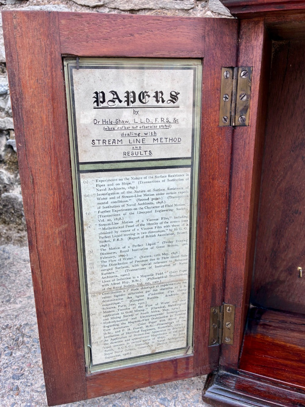 Antique Teak Ship’s Key Cabinet View V