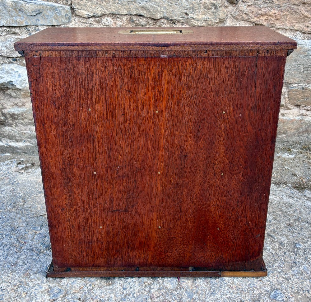 Antique Teak Ship’s Key Cabinet View XI