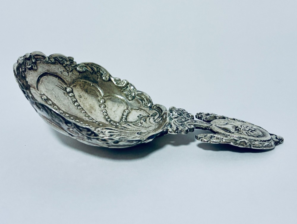 Victorian Silver Caddy Spoon View IX