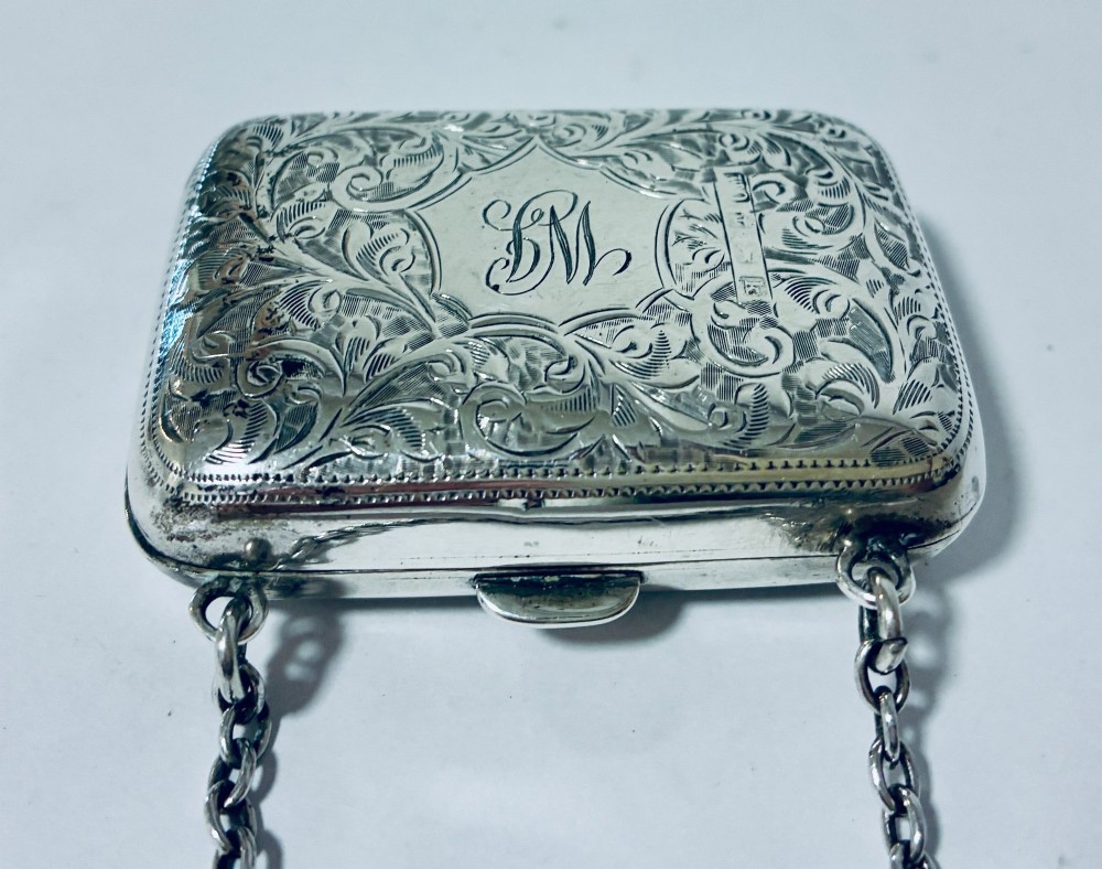 Edwardian Silver Coin Purse Chatelaine View VII