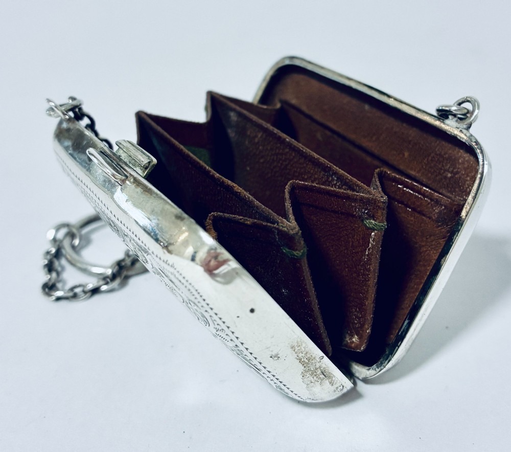 Edwardian Silver Coin Purse Chatelaine View XI
