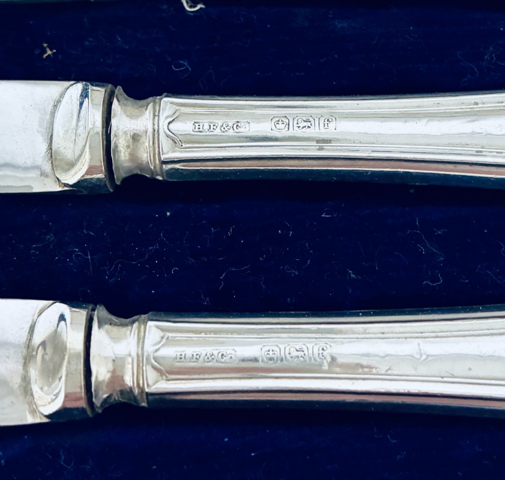 Set of 6 Antique Silver Handled Butter Knives View VI