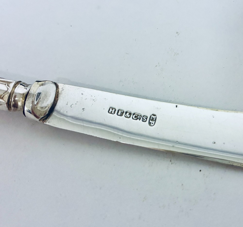 Set of 6 Antique Silver Handled Butter Knives View VIII