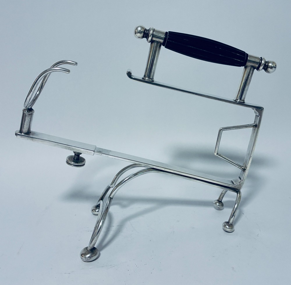 Antique Silver Plated Bottle Carrier View V
