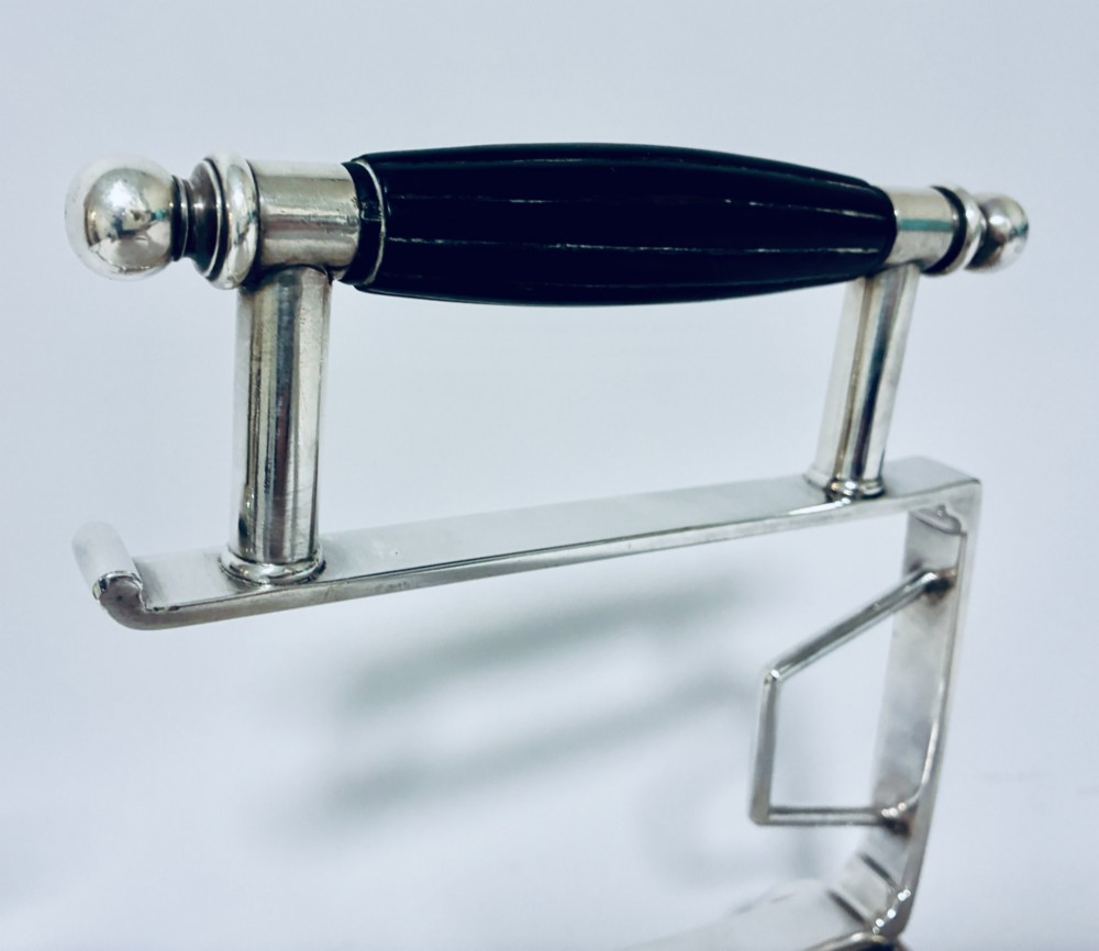 Antique Silver Plated Bottle Carrier View VII