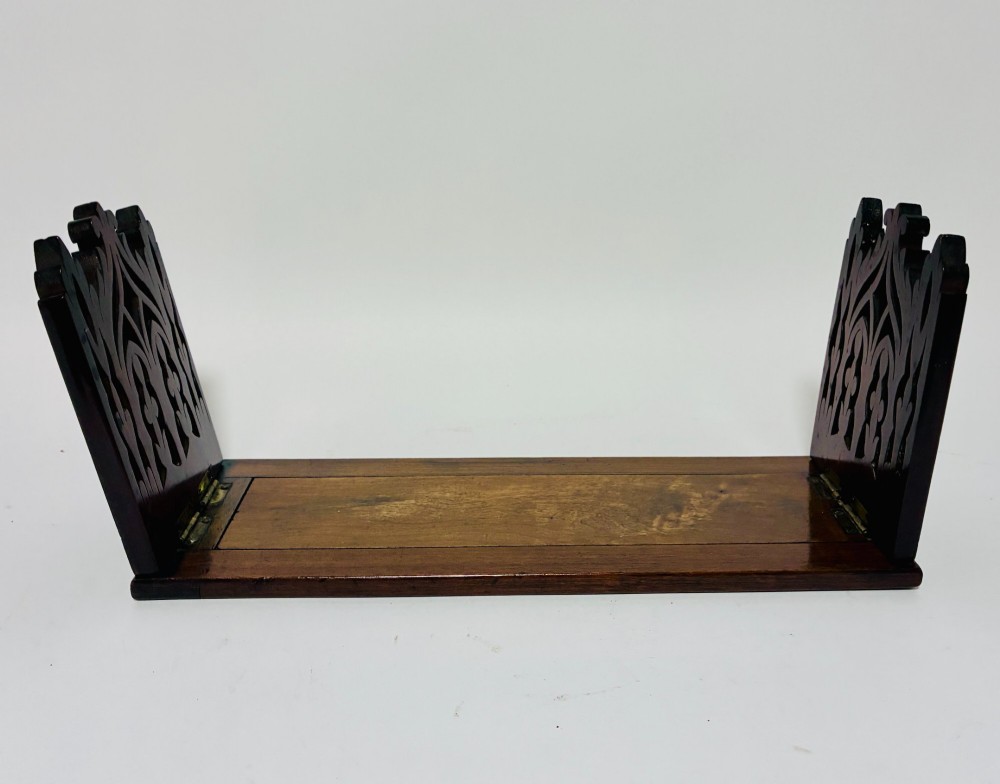 Victorian Gothic Style Walnut Book Slide View II