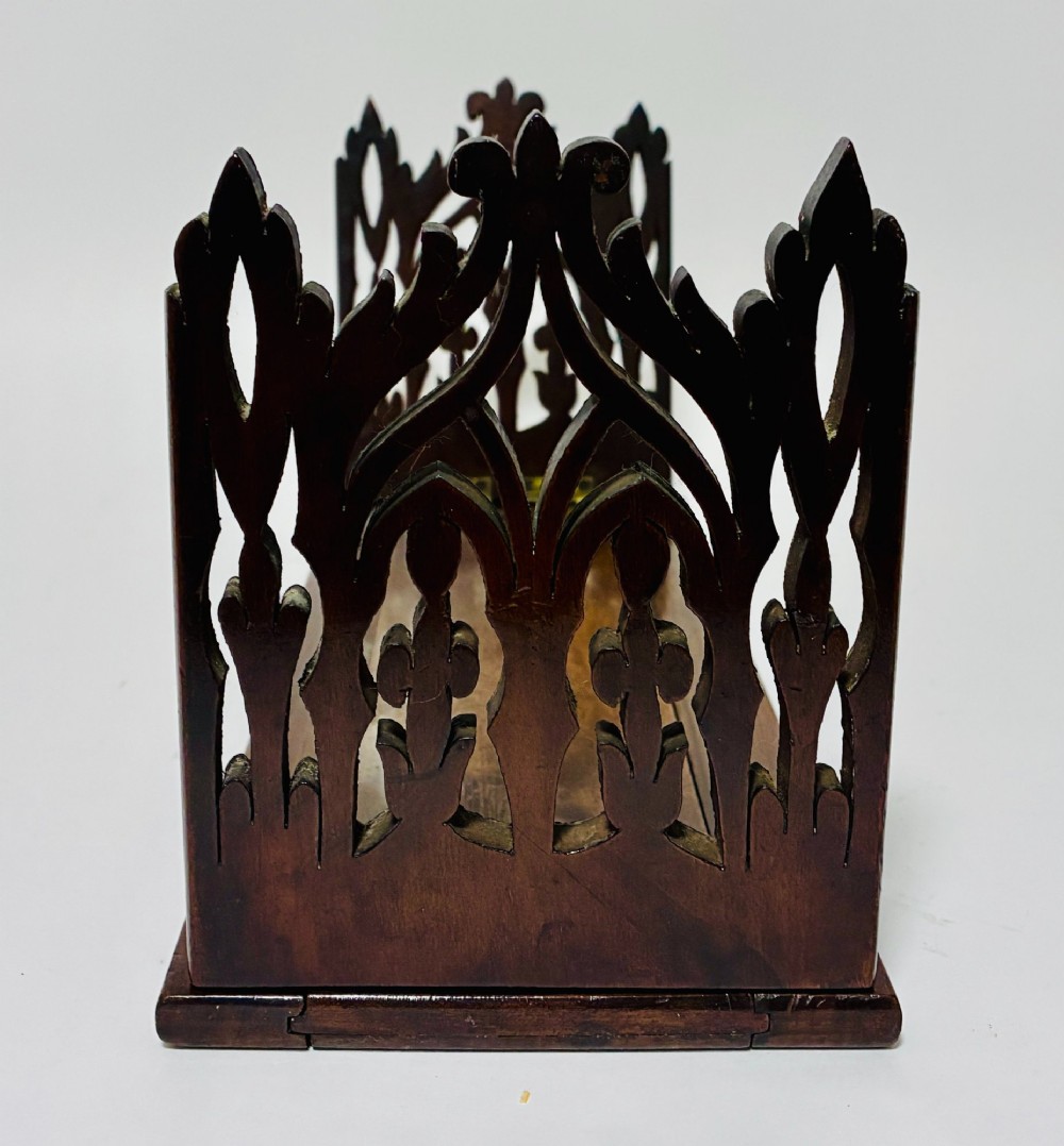 Victorian Gothic Style Walnut Book Slide View V