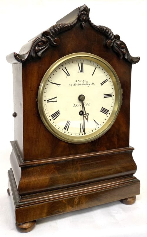 Antique Single Fusee Manhogany Mantel / Bracket Clock by James Voak London