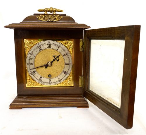 fig 2. Stunning Charles Frodsham Walnut Bracket Clock With Glass Viewing Windows