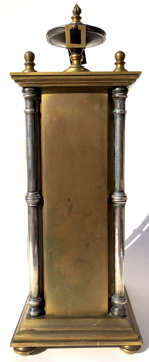 ANTIQUE GILT AND SILVERED BRONZE DESK CLOCK AND THERMOMETER CHINOISERIE STYLE - ADDITIONAL PHOTO 4