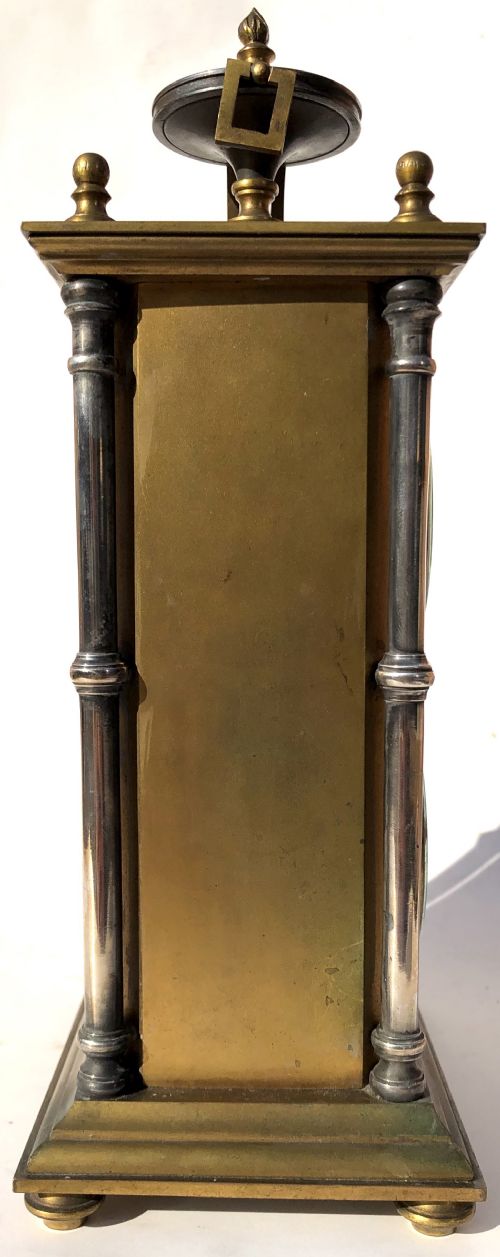 ANTIQUE GILT AND SILVERED BRONZE DESK CLOCK AND THERMOMETER CHINOISERIE STYLE - ADDITIONAL PHOTO 5