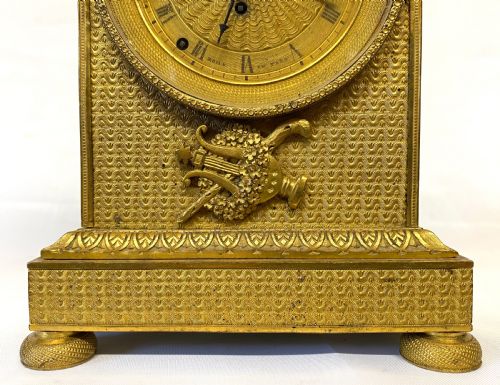 fig 2. Antique Vienna Carriage Clock with Quarter Repeating, Alarm, and Fusee Movement With a Fire Gold Plated Case