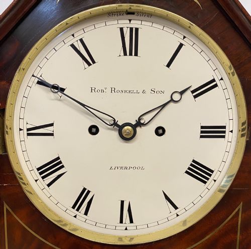 fig 3. Antique Mahogany Double Fusee Bracket Clock By Robert Roskell & Son Liverpool
