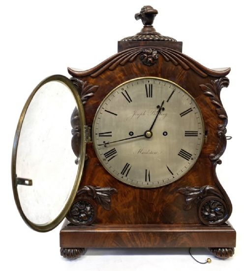fig 2. Antique Mahogany Double Fusee Mantel Clock Pull Repeat By Joseph Barling