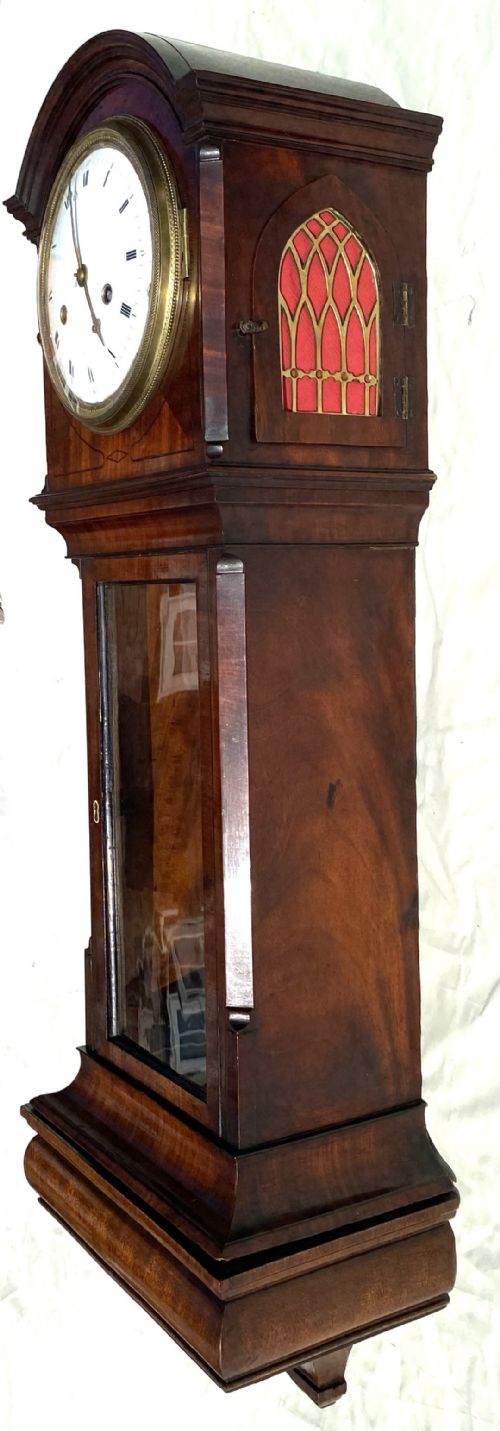 ANTIQUE MAHOGANY WALL BRACKET CLOCK BY VALIANT PARIS WITH PINWHEEL ESCAPEMENT - ADDITIONAL PHOTO 8