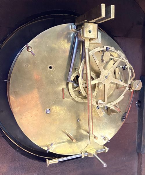 ANTIQUE MAHOGANY WALL BRACKET CLOCK BY VALIANT PARIS WITH PINWHEEL ESCAPEMENT - ADDITIONAL PHOTO 11