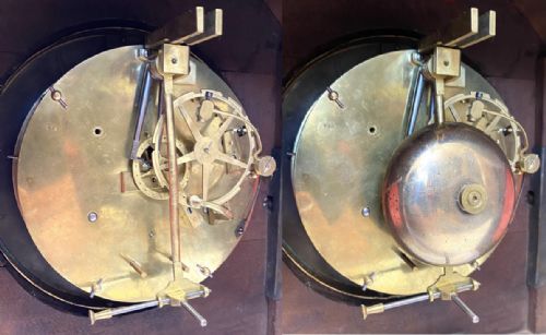ANTIQUE MAHOGANY WALL BRACKET CLOCK BY VALIANT PARIS WITH PINWHEEL ESCAPEMENT - ADDITIONAL PHOTO 13