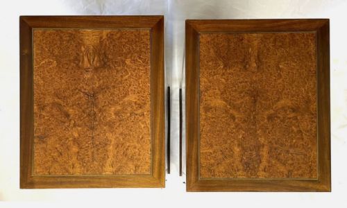PAIR ANTIQUE FRENCH AMBOYNA INLAID BEDSIDE CABINETS POT CUPBOARD LAMP STANDS - ADDITIONAL PHOTO 9