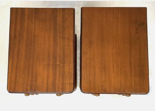 fig 4. Pair Antique VICTORIAN Mahogany Bedside Cabinets Lamp Stands Pot Cupboards