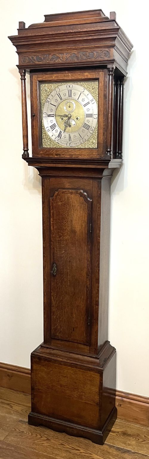 ANTIQUE OAK WALNUT LONGCASE GRANDFATHER CLOCK SAMUEL YOUNG NANTWICH BUNBURY - ADDITIONAL PHOTO 18