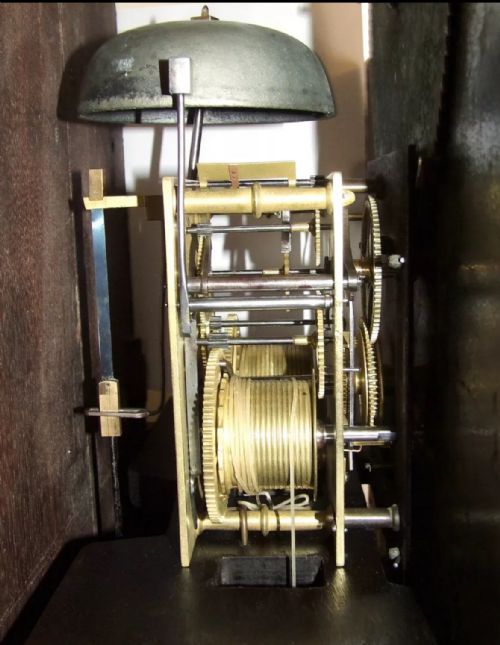 ANTIQUE MAHOGANY ROLLING MOON LONGCASE GRANDFATHER CLOCK JOHN BANKS OLDHAM - ADDITIONAL PHOTO 10