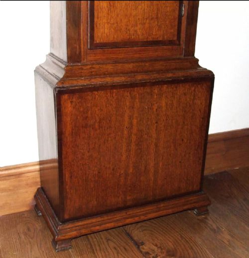 ANTIQUE ROLLING MOON OAK MAHOGANY LONGCASE GRANDFATHER CLOCK MOYLE CHESTER - ADDITIONAL PHOTO 9