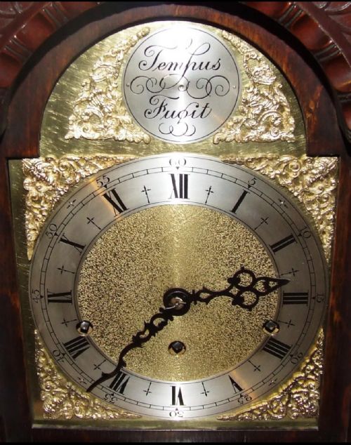 fig 2. Antique Mahogany Chippendale Style Grandmother Clock / Miniature Longcase