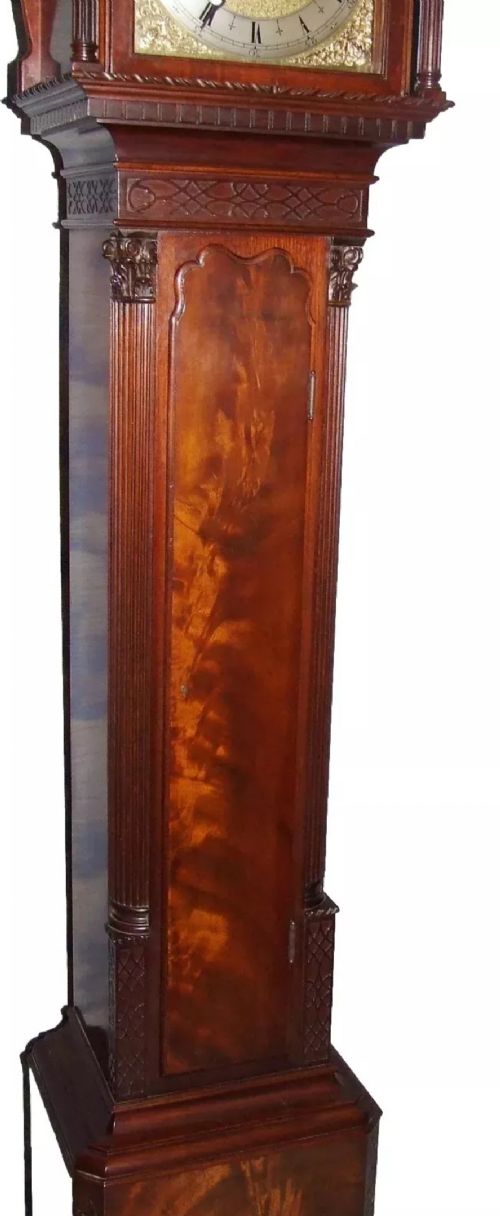 fig 6. Antique Mahogany Chippendale Style Grandmother Clock / Miniature Longcase