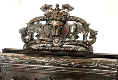 ANTIQUE CARVED BLACK FOREST PORTFOLIO MUSIC STAND MAGAZINE STAND - ADDITIONAL PHOTO 5
