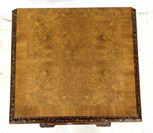 PAIR ANTIQUE BURR WALNUT BEDSIDE CABINETS BEDSIDES NIGHTSTANDS QUEEN ANNE STYLE - ADDITIONAL PHOTO 5
