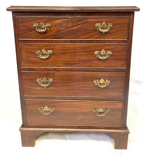 fig 4. PAIR Antique Mahogany Bedside Cabinets Chest of Drawers Cupboards