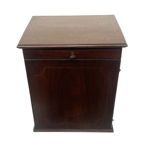 ANTIQUE GEORGIAN INLAID MAHOGANY APOTHECARY BOX CHEST CABINET WITH BOTTLES ETC - ADDITIONAL PHOTO 2