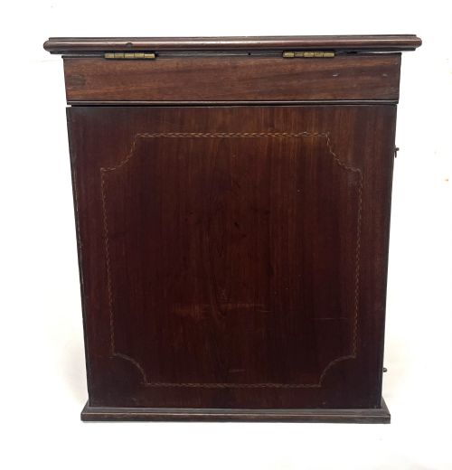 ANTIQUE GEORGIAN INLAID MAHOGANY APOTHECARY BOX CHEST CABINET WITH BOTTLES ETC - ADDITIONAL PHOTO 4