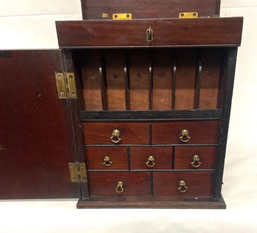 ANTIQUE GEORGIAN INLAID MAHOGANY APOTHECARY BOX CHEST CABINET WITH BOTTLES ETC - ADDITIONAL PHOTO 7