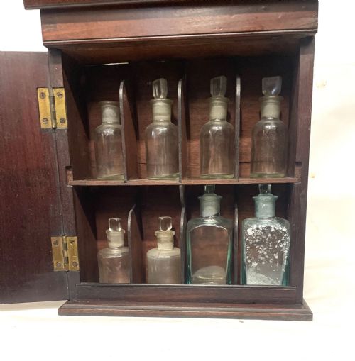 ANTIQUE GEORGIAN INLAID MAHOGANY APOTHECARY BOX CHEST CABINET WITH BOTTLES ETC - ADDITIONAL PHOTO 15