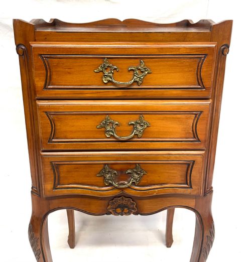 PAIR ANTIQUE FRENCH SATIN WALNUT BEDSIDE CABINETS LAMP STANDS BEDSIDE CUPBOARDS - ADDITIONAL PHOTO 9